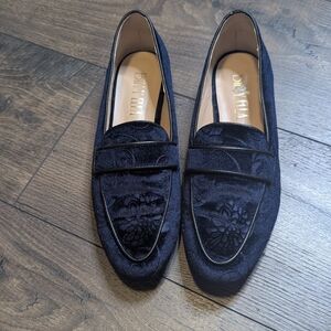 Billy ELLA Embossed Velvet Purple/Blue‎ Loafers Size 8